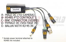 Security camera wire types usually include 3 main kinds: How To Connect An Analog Ptz Camera Using Video Power Data Baluns And Ethernet Cable Cctv Camera World Knowledge Base
