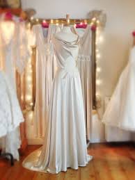 1930s Style Champagne Silk Satin Wedding Dress By Joanne Fleming Design 1930s Wedding Dress 1940s Wedding Dress Formal Dresses For Weddings