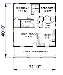 Cook cottage is a small cabin design featuring an open loft with a spiral staircase. Cottage House Plan With 2 Bedrooms And 1 5 Baths Plan 3147