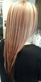 If you want to add a bit of punk factor to your look, this. Blonde Hair With Red Paneled Lowlights Red Blonde Hair Blonde Hair With Highlights Hair Styles