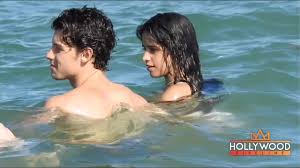 The couple spent some time lounging on sun beds and chatting before taking the plunge to cool. Shawn Mendes And Camila Cabello Heat Up Miami Beach Youtube