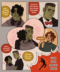 the gorgugragh kiss from the fantasy high finale! im glad ragh went from a  meathead bully to being a caring friend that was... – @gorgugsdad on Tumblr