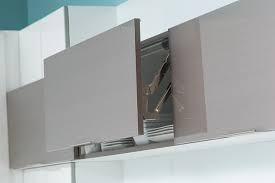 Upper cabinets don't come in one height or width, and they don't come in just one depth either. Wired Foil Upper Cabinets From Dura Supreme With Lift Up Modern Kitchen Milwaukee By Dura Supreme Cabinetry Houzz