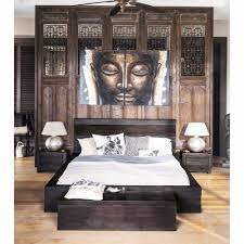 lit exotique 160x200 en manguier massif maisons du monde idees de lit meuble de style deco chambre