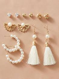 To Find Out About The 6pairs Heart Faux Pearl Decor Earrings At Shein Part Of Our Latest Earr In 2020 Earrings Dangle Simple Pearl Hoop Earrings Hoop Earrings Style