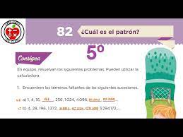 Maybe you would like to learn more about one of these? Desafio 82 Cual Es El Patron 5to De Primaria Youtube