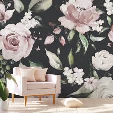 Art tree flower murals wallpaper 3d tv background large wall painting wallpapers for living room mural floral wall paper inexpensive large take a close look at the stylish wall art with amazing designs. I Love Wallpaper Theodore Floral Mural Charcoal Extra Large 350cm X 240cm Wall Murals From I Love Wallpaper Uk