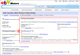 Ebay Motors - How To Sell A Vehicle