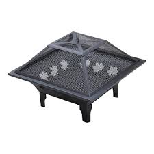 Fire pit screen cover lowes. Outdoor 24 In Steel Wood Burning Patio And Backyard Fire Pit With Mesh Spark Screen Poker And Fireplace Cover W1pkdfpml The Home Depot