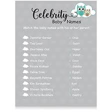 Jenson — this name of hebrew origin means god is gracious, and has yet to reach the top 1000 boy names in the united states—in 2018, it was at #1,215. Xoxokristen Blue Boy Baby Shower Collection Owl Celebrity Baby Name Guessing Game Owl It S A Boy Baby Shower Party Games The Frumcare Store