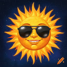 A smiling sun, in Sheila Waters art style, abstract, white background