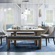 I have the west elm emmerson reclaimed wood dining table along with one west elm bench so this review will be mostly to help others with that table. Emmerson Reclaimed Wood Dining Table