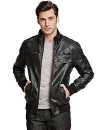 Robot Check Guess Men Jackets Bomber Jacket