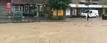 Limburg storm sets new record; Nog Nooit Viel Er In Maastricht Zoveel Regen Overstroming Eygelshoven
