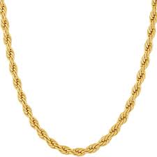 Sizes range from 16 inches all the way up to 44 inches in length. Lifetime Jewelry 5mm Rope Chain Necklace 24k Real Gold Plated For Men Women Teen Gold 16 Amazon Com