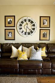 Dark Brown Couch With Ivory Rust Accent Google Search Brown Living Room Decor Yellow Living Room Leather Couches Living Room