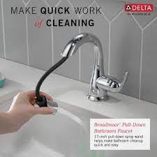 Single Handle Centerset Pull Down Bathroom Faucet 15765lf Pd Delta Faucet