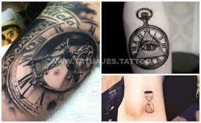 Floral ring tattoo on the right index finger. 50 Ideas De Tatuajes De Relojes Foto Y Significado Tattoos Para Mujer Hombre
