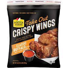 $39.99 for 1.5 lb bag (5 portions) source: Foster Farms Chicken Wings Buffalo Style 4 Lbs