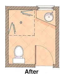Licensed contractor amy matthews shows how to install tiles in a bathroom shower area and the walls to transform a tired old bathroom into a classic art deco retreat. Fitting A Shower Into A Small Bath Floorplan Fine Homebuilding