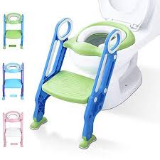 Potty Training Toilet Seat With Step Stool Ladder For Kid And Baby Adjustable Toddler Toilet In 2020 Potty Training Toilet Seat Toddler Toilet Training Toddler Toilet