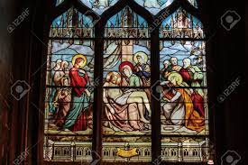 Catholic stained church stained glass faith religion glass religious holy god window spiritual jesus bible christ windows christianity christian worship sacred roman catholic texture architecture churches belief colorful color light abstract background cathedral stain collegiate church of st peter temple. Stained Glass Window In The Church Of Saint Severin Is A Roman Stock Photo Picture And Royalty Free Image Image 34225708