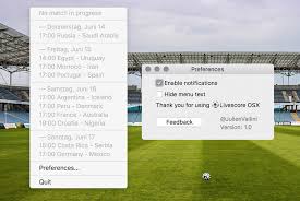 Serviciul de scoruri live de la flash score oferă rezultate fotbal live scoruri live din fotbal din peste. Livescore Wm Ergebnisse In Der Mac Menuleiste Ifun De