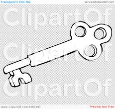 Select from 35870 printable crafts of cartoons, nature, animals, bible and many more. Clipart Outlined Skeleton Key 3 Royalty Free Vector Illustration By Djart 1069197