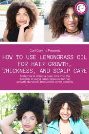 Blending lemongrass oil into shampoo and body washes and rubbing it into the scalp and body may strengthen hair, stimulate its growth, and relieve itchiness and irritation on the scalp and skin. How To Use Lemongrass Oil For Hair Growth Thickness And Scalp Care