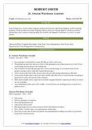 In a resume with no work experience, spotlight transferable skills in resume objectives. Amazon Warehouse Associate Resume Samples Qwikresume