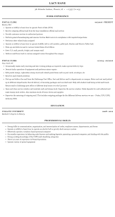postal clerk resume sample mintresume
