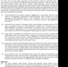 Audit intern (october 2021) reanda llkg international. Your Firm Aj Co Has Been Appointed As The External Chegg Com