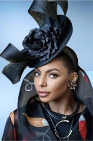 Where can I find a black wide rim fascinator hat?