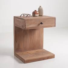 Hatton Solid Wood C Table End Table With Storage In 2020 End Tables With Storage Minimalist Side Table Bedroom End Tables
