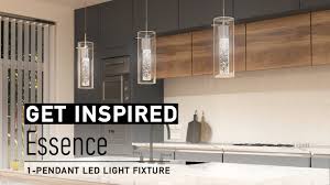 Fully adjustable, the light installs easily into any room, giving the space a modern aura. Essence 1 Light Integrated Led Pendant Youtube