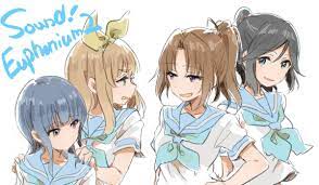 yuuko being like omg natsuki is there let s go mizore she is such a bad influence natsuki see nozomi yuuko to kyoto animation euphonium friend pictures