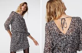 Świetne okazje w black friday! Robe En Voile Imprime Plumes Ikks Encolure Benitier Dos Black Friday Robe Femme Ikks Iziva Com