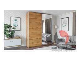 Shop for large, tall or narrow wardrobes in a range of styles and colours. Tall Wardrobe Wotan Oak Mirror Big Wardrobe Shelves Rails Rose Wood Effect
