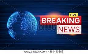 Animation text live news and news intro graphic with gold lines and circular shapes in studio, abstract background. Breaking News Banner Vector Photo Free Trial Bigstock