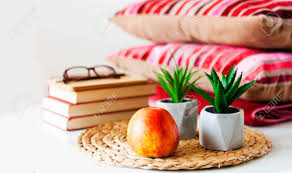 Maybe you would like to learn more about one of these? Cozy Home Interior Decor Apple Stack Of Books Plants In Pots Stock Photo Picture And Royalty Free Image Image 146789903
