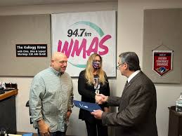 Mayor Sarno Recognizes 94.7 WMAS Morning Show The Kellogg Krew