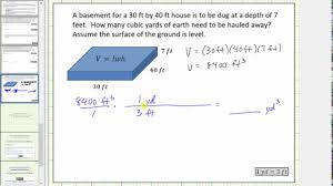 determine volume in cubic feet and cubic yards conversion