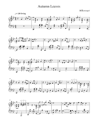 What tutorial you like to see on easymusic channel? Autumn Leaves Jazz Piano Sheet Music For Piano Solo Musescore Com