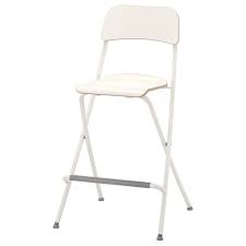 Franklin Bar Stool With Backrest Foldable White White Tested For 220 Lb Ikea Bar Stools White Plastic Chairs Plastic Chair
