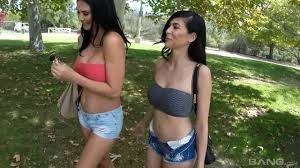 Fake tittied brunette Heather Vahn is rimming and licking GFs pussy and  anus