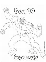Enjoy a huge collection of free online games in 2021. Printable Ben 10 Characters Alien Fourarms Coloring Pages For Kids Coloring Home