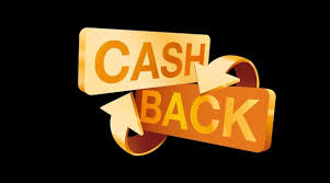 Cashback icon isolated on black background cashback or money back label |  Premium Vector