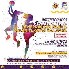 Institut penyelidikan pembangunan belia malaysia (iyres) di bawah kementerian belia dan sukan bakal mengadakan program women in sports symposium pada 10 september 2020 (khamis) jam 9.00 pagi hingga 4.30 petang bersama panel jemputan seperti nurul huda abdullah, nor 'pheonix' diana. Kbsmalaysia Institut Penyelidikan Pembangunan Belia Facebook