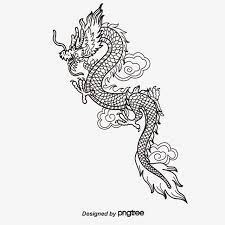 Vector Hand Painted Chinese Dragon Vector And Png Chinese Dragon Tribal Dragon Tattoos Small Tattoos For Guys