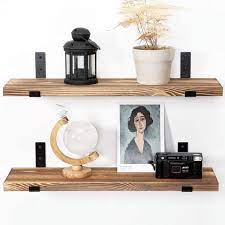 Maybe you would like to learn more about one of these? Buy Azsky Floating Shelves Rustic Wood Wall Mounted Wall Shelves Decor Set Of 2 For Bedroom Living Room Kitchen Office Bathroom Laundry Room With Metal Floating Shelf Bracket 24in Online In Poland B08hscbcvm
